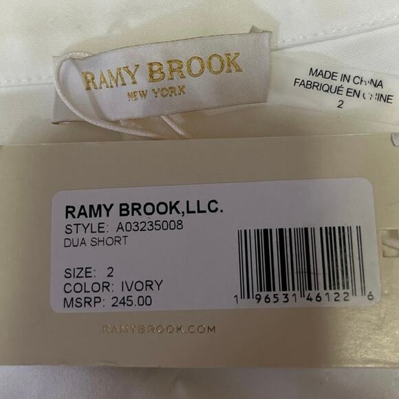 NEW Ramy Brook White Circle Hem Boho Festival High Rise Mini Dua Shorts Size 2 - Picture 4 of 5